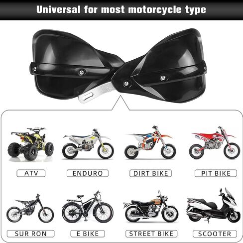 JFG Racing Dirt Bike Handguards ، Universal 7/8 "و 1 1/8" Brush Handbar دراجة نارية يدوية للدراجة الترابية الثلجية Enduro Motocross Supermoto Scooter ATV Off Road Associory - Black in Kuwait