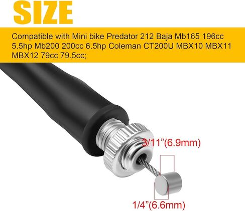71 Inch Throttle Cable for Go Kart Predator 212 cc Engine GX160 GX200 196cc 5.5hp 6.5hp Manco 8252-1390 ASW Go Cart Accelerator in Saudi Arabia