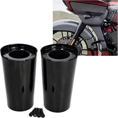 Upper Front Fork Boot Covers for Harley Touring Electra Glide Road Glide Street Glide Tri Glide 2014-2023 (Chrome) in Kuwait