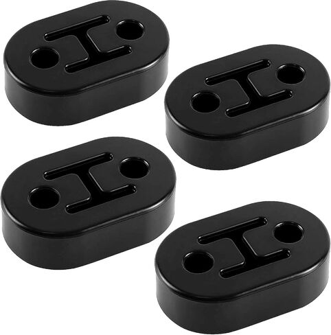 SINGARO Rubber Exhaust Hanger, Muffler Exhaust System, Heavy Insulator Support Bushing Installation, 2 Holes 0.47 Inch, High-Density Tailpipe Damping Hanger (4PCS Black) in Saudi Arabia