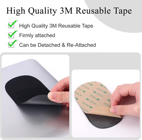 Frankmate Universal Stick-On Mouse Pouch, Reusable Adhesive Laptop Mouse Holder, No Glue Residue, Slim Mouse Holder Compatible with iPad or MacBook (Gray) in Kuwait