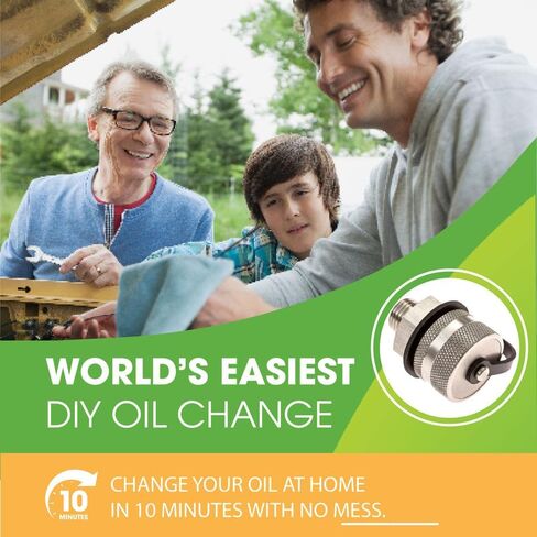 ValvoMax Oil Drain Valve - Quick Twist Oil Drain Plug for DIY Oil Changes At Home in 10 Minutes - No Tools, No Mess, No Cleanup - M14-1.50 Thread Size - Made in USA in Saudi Arabia
