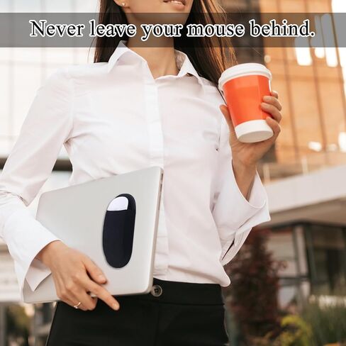 Frankmate Universal Stick-On Mouse Pouch, Reusable Adhesive Laptop Mouse Holder, No Glue Residue, Slim Mouse Holder Compatible with iPad or MacBook (Gray) in Kuwait