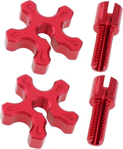 Windance 2 Pack M8 Clutch Cable Adjustment Screws, Motorcycle Brake Wire Adjuster, CNC Aluminum Slotted Screws Fit for AR125LC / EN500 / GPX250 ATC UTV Sport Bike (Black) in Kuwait