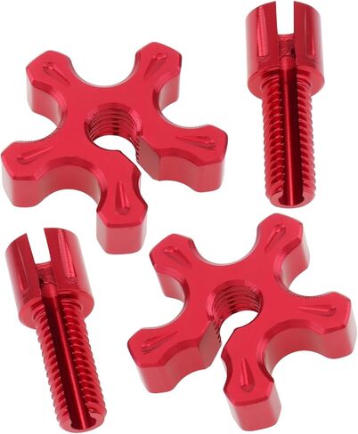 Windance 2 Pack M8 Clutch Cable Adjustment Screws, Motorcycle Brake Wire Adjuster, CNC Aluminum Slotted Screws Fit for AR125LC / EN500 / GPX250 ATC UTV Sport Bike (Black) in Kuwait