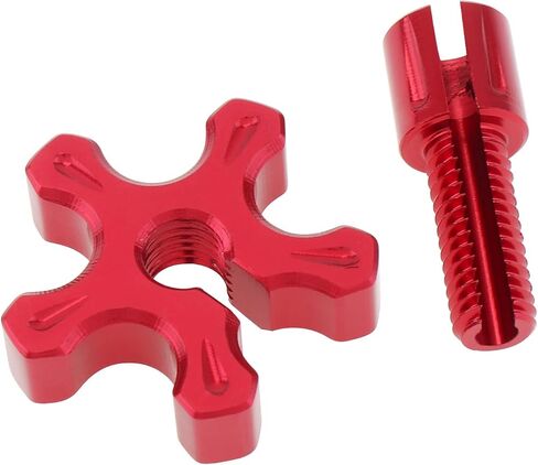 Windance 2 Pack M8 Clutch Cable Adjustment Screws, Motorcycle Brake Wire Adjuster, CNC Aluminum Slotted Screws Fit for AR125LC / EN500 / GPX250 ATC UTV Sport Bike (Black) in Kuwait