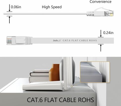 Cat 6 Outdoor Ethernet Cable 35 ft ، Support Cat8 Cat7 شبكة ، 10 جيجابت في الثانية 24awg النحاس النقي ، كابل Cat6 ، كابل 6 ، كابل الإنترنت ، كبل الشبكة ، كابل RJ45 ، كابل التصحيح ، كابل LAN للألعاب in Kuwait