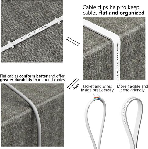 Cat 6 Outdoor Ethernet Cable 35 ft ، Support Cat8 Cat7 شبكة ، 10 جيجابت في الثانية 24awg النحاس النقي ، كابل Cat6 ، كابل 6 ، كابل الإنترنت ، كبل الشبكة ، كابل RJ45 ، كابل التصحيح ، كابل LAN للألعاب in Kuwait