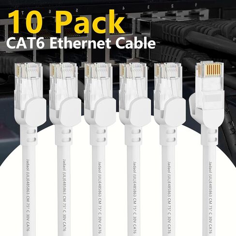 Cat 6 Outdoor Ethernet Cable 35 ft ، Support Cat8 Cat7 شبكة ، 10 جيجابت في الثانية 24awg النحاس النقي ، كابل Cat6 ، كابل 6 ، كابل الإنترنت ، كبل الشبكة ، كابل RJ45 ، كابل التصحيح ، كابل LAN للألعاب in Kuwait