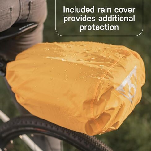 Topeak DynaPack Bike Seat Post Mount Bag with Fixer, Rain Cover, Black, 39 x 18 x 17 cm / 15.3" x 7.1" x 6.7" (Bag w/Frame) in Saudi Arabia