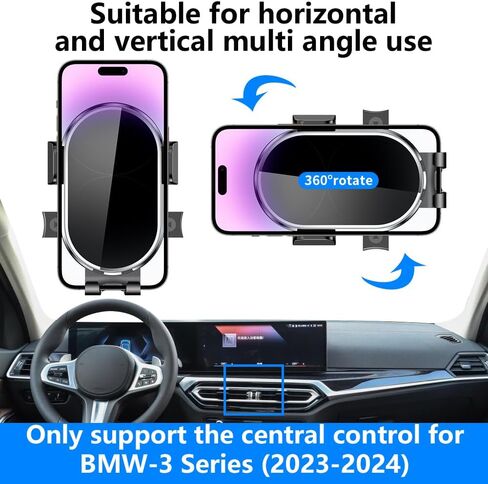 حامل هاتف السيارة لـ BMW 3 Series 2019-2022 340i 330i G20 ， BMW 4 Series 2021-2023 Auto Exclification Bracket Interior Decoration Dasoration Cell Mobile Absolbers Case Case Case Case in Kuwait