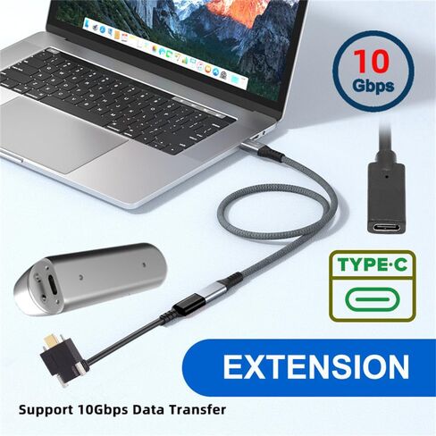 NFHK USB-C USB 3.1 النوع C من الذكور الزاوية اليمنى إلى كابل قفل بيانات تمديد الإناث لصالح REALSENSE CAMERA VR LINK in Kuwait