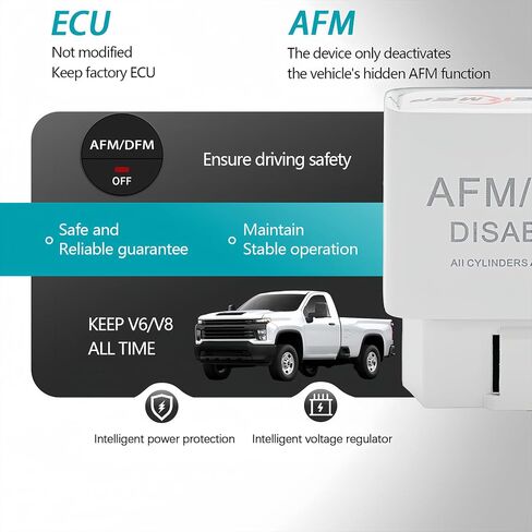 AFM Disabler, AFM DFM Disabler RA003, Active Fuel Management Disabler for GM V6/V8 4.3L 5.3L 6.0L 6.2L, Fits Chevy Silverado Tahoe Avalanche, GMC Sierra Yukon, Cadillac Escalade – Plug & Play (Blue) in Kuwait