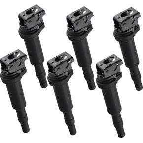 ignition coil pack Compatible with BMW 328i xDrive 528i X3 525i 530i 325i 325xi 330i 330xi X3 Z4 X5 3.0L 2.5L L6 0221504470 12120032137 UF592, （Sets of 6）