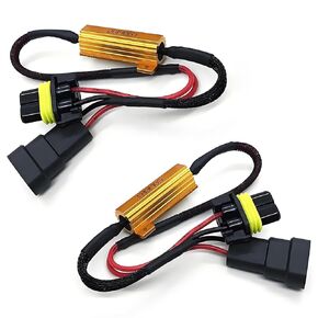 Huli 2PCS H11/H8/H9 LED KIT ROAD RESTOR KIT 50W المصباح الأمامي لتتابع المحول المحول المضاد للميضات المضادة لميض لأضواء LED ، مصابيح الضباب ، المصابيح الأمامية (H11/H8/H9)