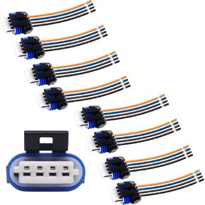 HiSport Set 8 Ignition Coil Connector Wiring Pigtail Harness Compatible with GM LS2 LS7 D581 D585 LS2 LS7 LQ4 5.3 6.0 8.1 Truck
