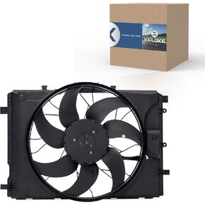 مجموعة مروحة تبريد المحرك المبرد المتوافقة مع مرسيدس-بنز C230/C250/C300/C350/C63 AMG ، E250/E300/E350/E400/E550 ، GLK250/GLK300/GLK350 ، CLA250/GLA200/GLA250 ، CLS400 ،