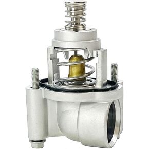 Aluminum Engine Coolant Thermostat Housing Assembly Compatible with 2017-2023 Buick Cadillac Chevy GMC Vehicles - LaCrosse Regal XT5 XT6 Blazer Acadia 3.6L, Replaces 12678780
