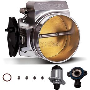 maXpeedingrods 102mm Throttle Body Assembly with TPS IAC Throttle Position Sensor for Chevy LSX LS LS1 LS2 LS7 Silver