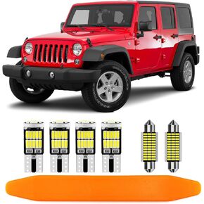7 قطع Canbus LED LED INTERIOR LIGHT KIT لـ JEEP WRANGLER JK 4-DOOR 2007 2008 2009 2010 2011 2013 2013 2014 2015 2017 2017
