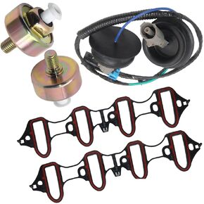 Knock Sensors Wiring Harness and Intake Manifold Gasket Kit for Chevy Suburban Silverado Avalanche Tahoe GMC Sierra Yukon, for Cadillac & More GM Vehicles | Replace# 12601822 12589867 917-033
