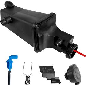 Engine Coolant Expansion Overflow Tank with Cap Level Sensor Set compat for BMW 3 Series E46 E83 E53 320i 323Ci 323i 325Ci 328iC 330Ci X3 X5, 603-535 17117573781 17137787039 17111436413