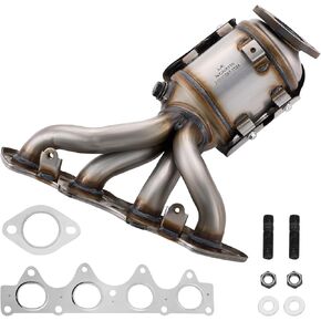 BDFHYK Exhaust Manifold Catalytic Converter with Gasket Kit Compatible with Hyundai Accent 12-17, Veloster 12-17, Compatible with Kia Rio 12-16, Soul 12-14, L4 1.6L, EPA Compliant, Replace 16680