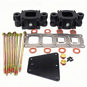 864929A3 3 Inch Dry Joint Exhaust Riser Spacer kit for MerCruiser V6 V8 4.3-6.2 L Standard Cooling Engines with 7 Degree Elbow Replacement 864929A1 18-1847K