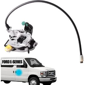 Door latch assembly w/cable&rod compatible for Ford E150 E250 E350 Rear Right Cargo door connective repair lock latch replace 6C2Z-15431A02-AA