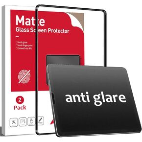 Ambison [عبوتان من واقي الشاشة الزجاجي غير اللامع متوافق مع iPad Pro 11 2022/iPad Air 5 2022/iPad Air الجيل الرابع 10.9 بوصة [إطار تثبيت] مضاد للوهج/خالي من الفقاعات/خالي من بصمات الأصابع/متوافق مع معرف الوجه
