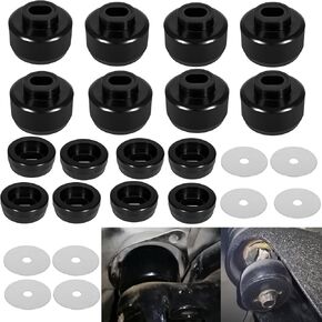7-141 Body and Cab Mount Bushing Kit Compatible with Chevy Silverado & Sierra 1500 2500 2WD 4WD 1999-2014 Polyurethane Body Cab Mounts + Washers Black (24PCS) in Kuwait
