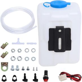 Wadoy Universal Windshield Washer Pump Reservoir Kit 99300 Fluid Reservoir Botto