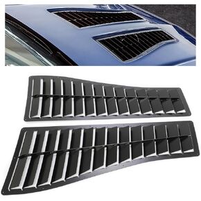 KUAFU Steel Hood Louver Compatible with 1985-1990 Chevy Chevrolet Camaro Z28 IROC-Z IROC Hood Louver Inserts Air Vent Powder Coated Steel Black