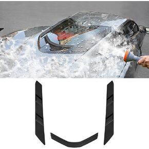 أغطية تنفيس خليج المحرك الخلفي لتناسب الغسيل لكورفيت C8 Stingray Z51 Coupe 2020-2024 Z06/E-Ray 2023-2024 ، كتل تنفيس النافذة الخلفية أثناء الغسيل ، حماية Back Engine Bay.