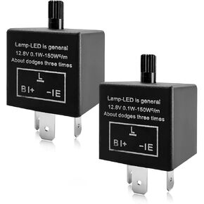 CF13 LED Electronic Flasher Relay, CF13 JL-02 EP34 3-Pin 12V 0.02A-20A Turn Signal Relays, Led Light Bulbs Flasher Relay Fix Hazard Warn Hyper Blink Flash, Car Accessories (Fixed)