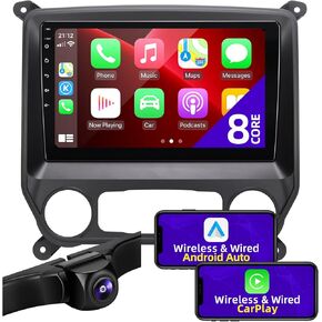 for Chevy Silverado GMC Sierra 2014 2015 2016 2017 2018 Radio Upgrade Compatible with Wireless Carplay Android Auto TouchScreen Car Stereo Bluetooth GPS Navigation WIFI FM/AM/RDS 8core Head Unit