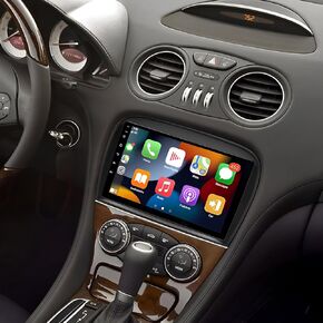 9 "سيارات الراديو الراديو GPS Navi متوافق مع Mercedes-Benz SL R230 SL350 SL500 SL300 2005-2012 Android 13 ، شاشة تعمل باللمس 4 + 64 جيجا بايت اللاسلكية Carplay مع Android Auto Support