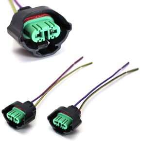 ijdmtoy (2) OEM H11 H8 محولات أنثى الأسلاك مآخذ الأسلاك مع الأسلاك الأسلاك 4 بوصة متوافقة مع المصابيح الأمامية أو مصابيح الضباب استخدام