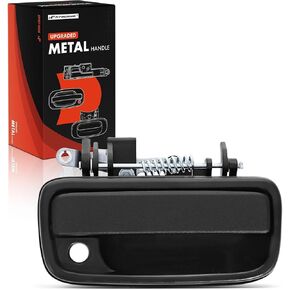 A-Premium Front Passenger Exterior Door Handle - Upgraded Metal Handle - Compatible with Toyota Tacoma 1995-2004 - Textured Black, w/Keyhole - Replace TO1311117, 69210-35020