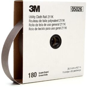 3M Utility Cloth Roll 211K, 120 J-weight, 1 in x 50 yd, ASO, Full-flex, Length/Width - 50 yds x 1 in in Kuwait