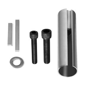 1" to 1 1/8" 14/" Key Gas Engine Pulley Crank Shaft Sleeve Adapter, Stainless Steel 304, Extends Extra 1.5"