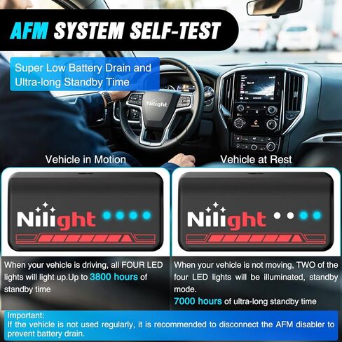 Nilight AFM Disabler Active Fuel Management Delete AFM/DFM Disabler for 5.3 Silverado Chevy 2010-2018 GMC Sierra Yukon Tahoe Avalanche Cadillac Escalade V6 & V8 Engine 3.6L 5.3L 6.0L 6.2L Vehicle Red in Kuwait