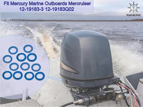 Drain Screw Gaskets Fit Mercury Marine Outboards Mercruiser 12-19183-3 12-19183Q02 12-19183K02 18-2244,12 PCS,Blue in Saudi Arabia
