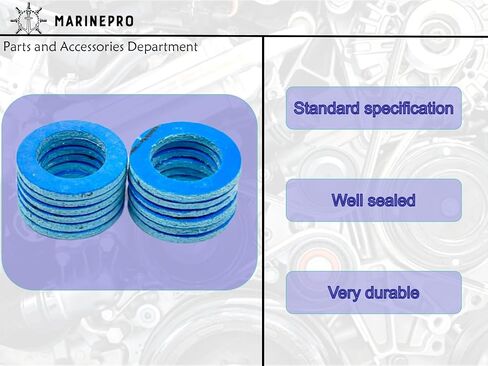 Drain Screw Gaskets Fit Mercury Marine Outboards Mercruiser 12-19183-3 12-19183Q02 12-19183K02 18-2244,12 PCS,Blue in Saudi Arabia