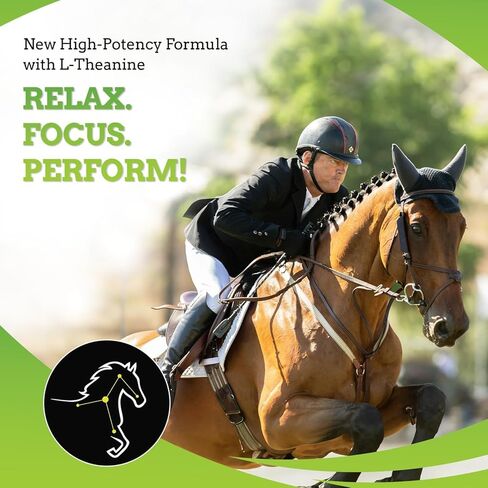 SynChill AF Calming Gel for Nervous Horses - Single Serving - Advanced Formula with L-Theanine, Increased Potency, 100% Natural Supplement, Disposition & Confidence Support for Horses in Kuwait