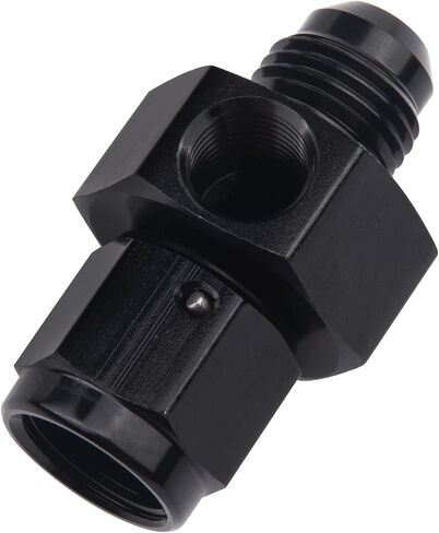 EVIL ENERGY 6AN Male Flare to -6 Female Swivel with 1/8 NPT Gauge Port Fuel Pressure Take Off Fitting Adapter Aluminum in Kuwait