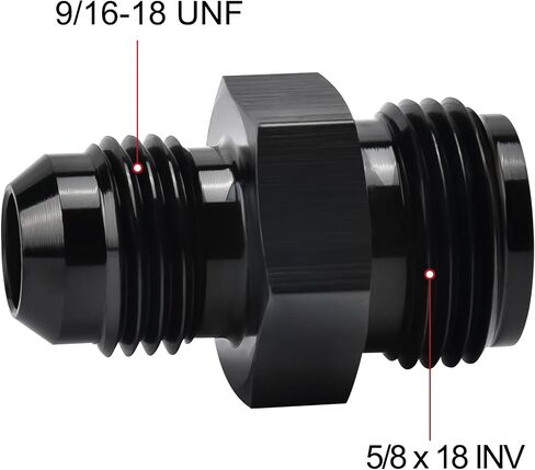 EVIL ENERGY 6AN Male to 5/8 x 18 Inverted Flare Thread Fitting Adapter Straight 2Pcs in Kuwait