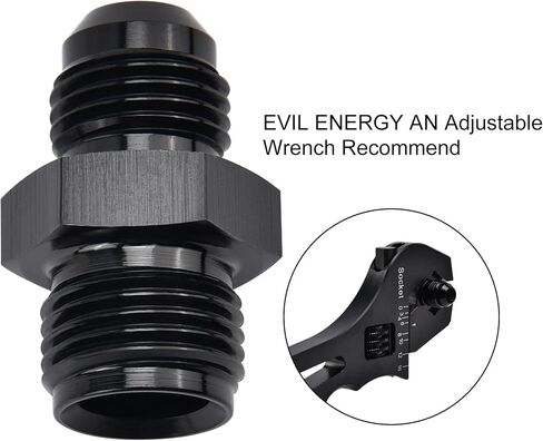 EVIL ENERGY 6AN Male to 5/8 x 18 Inverted Flare Thread Fitting Adapter Straight 2Pcs in Kuwait