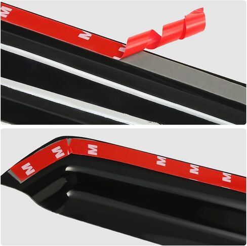 DNA MOTORING WVS-T2-0028 Dark Smoke Vent Window Visor Deflector Rain/Sun Guard (2pcs), 1 Pack in Saudi Arabia