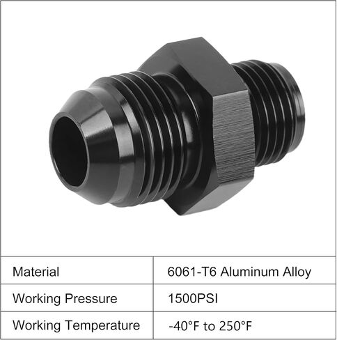 EVIL ENERGY 6AN Male to 5/8 x 18 Inverted Flare Thread Fitting Adapter Straight 2Pcs in Kuwait